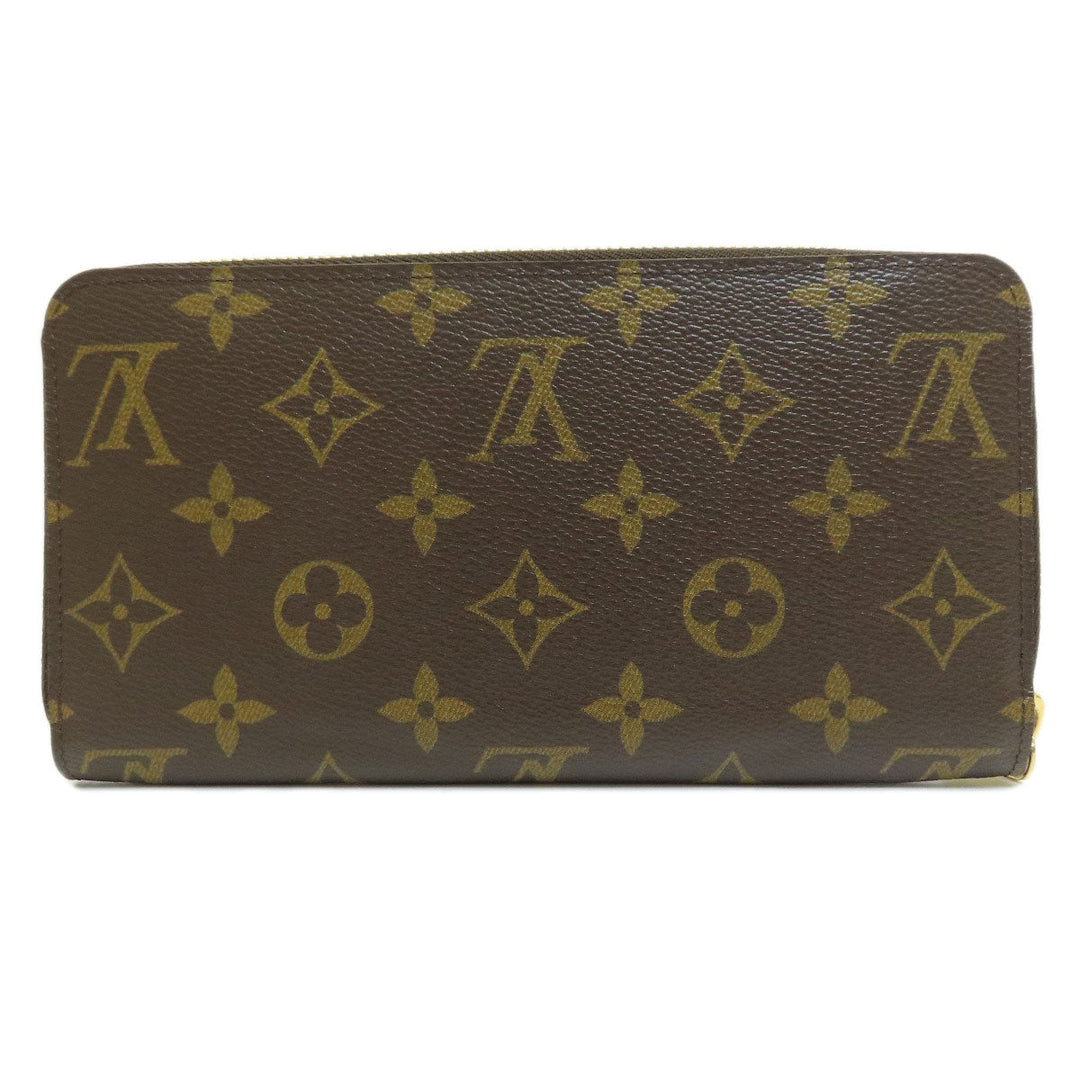 LOUIS VUITTON Long Wallet Purse M60017 Monogram canvas Brown Zippy Wallet Old Monogram Women Used Authentic