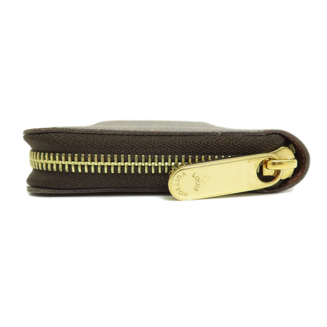 LOUIS VUITTON Long Wallet Purse M60017 Monogram canvas Brown Zippy Wallet Old Monogram Women Used Authentic