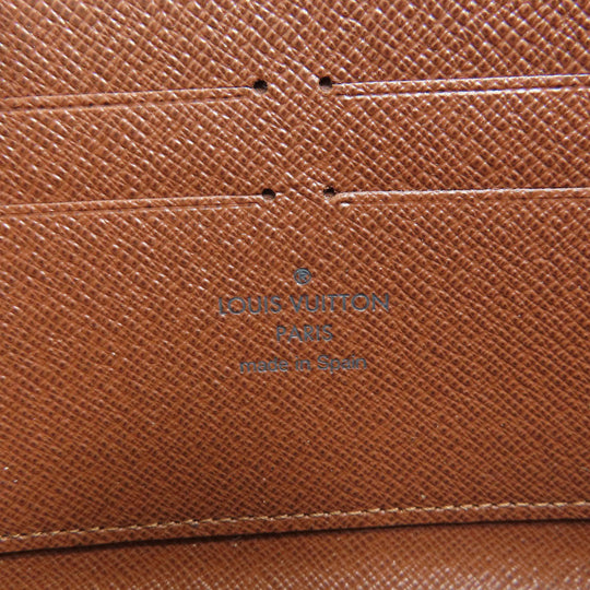 LOUIS VUITTON Long Wallet Purse M60017 Monogram canvas Brown Zippy Wallet Old Monogram Women Used Authentic