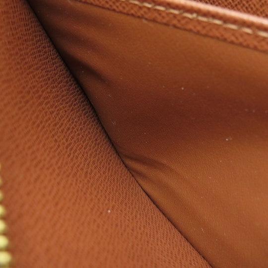 LOUIS VUITTON Long Wallet Purse M42616 Monogram canvas Brown Zippy Wallet Monog Lamb Women Used Authentic