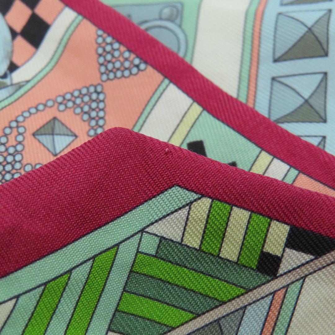 HERMES scarf silk green Twilly scarf Women Used Authentic