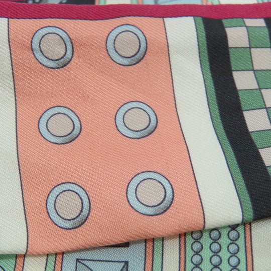 HERMES scarf silk green Twilly scarf Women Used Authentic