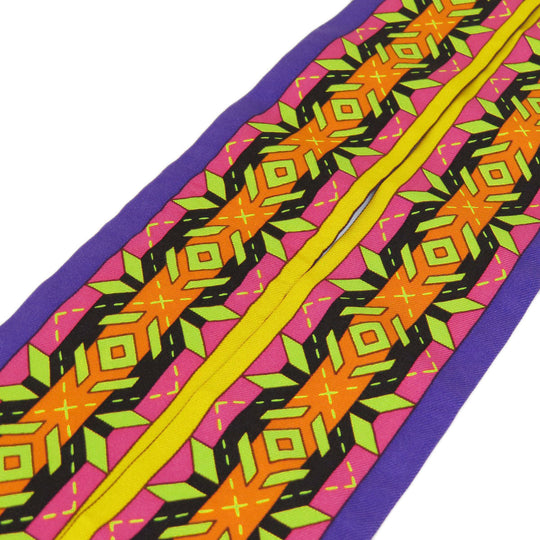 HERMES scarf silk purple Twilly Women Used Authentic