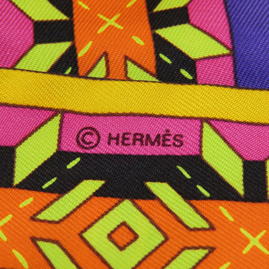 HERMES scarf silk purple Twilly Women Used Authentic