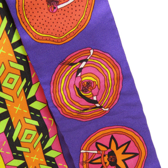 HERMES scarf silk purple Twilly Women Used Authentic