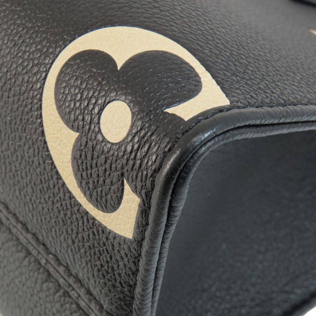 LOUIS VUITTON Handbag M45659 Ann Platt black On the Go PM Black Beige Women Used Authentic