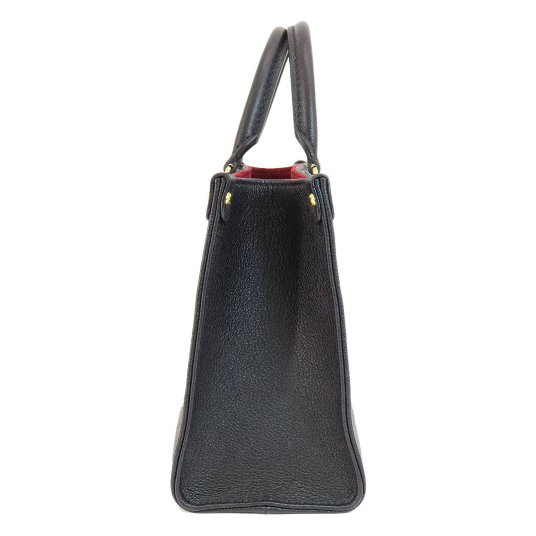 LOUIS VUITTON Handbag M45659 Ann Platt black On the Go PM Black Beige Women Used Authentic