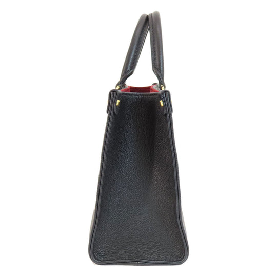 LOUIS VUITTON Handbag M45659 Ann Platt black On the Go PM Black Beige Women Used Authentic