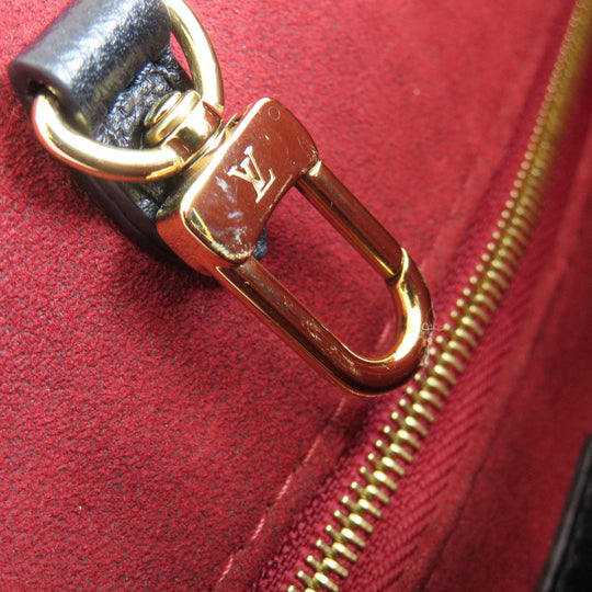 LOUIS VUITTON Handbag M45659 Ann Platt black On the Go PM Black Beige Women Used Authentic