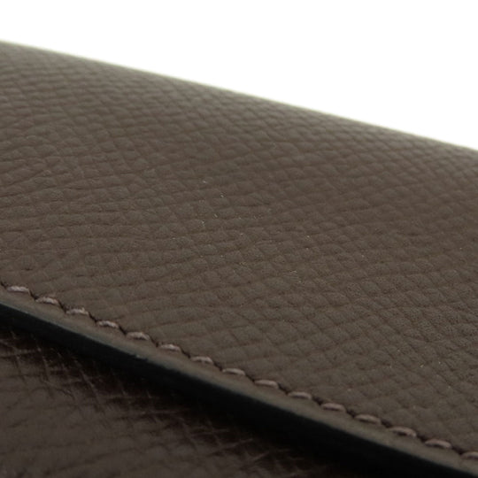 HERMES Key case Key holder  Epsom Brown Serie Etui Cre 6