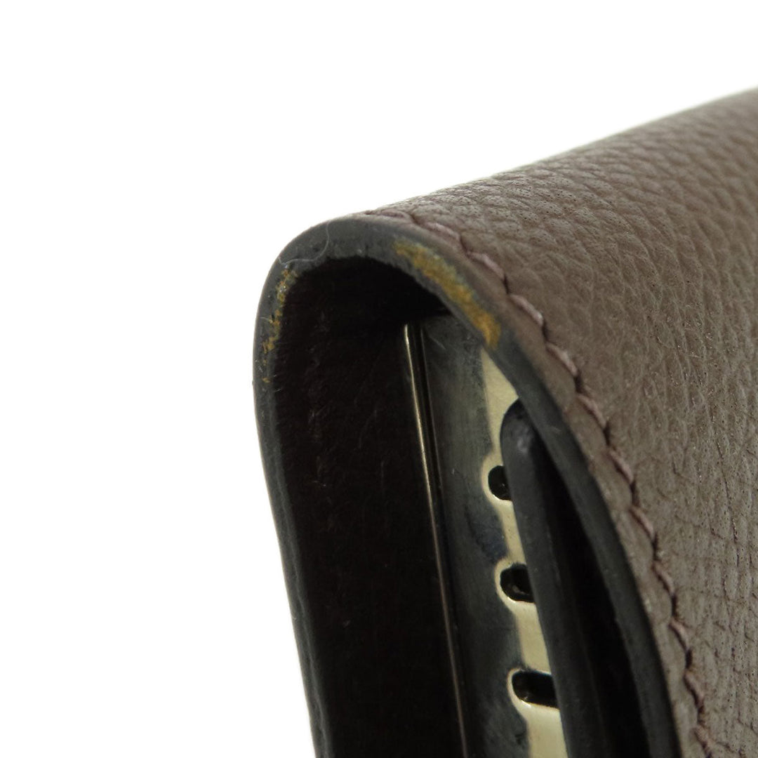 HERMES Key case Key holder  Epsom Brown Serie Etui Cre 6