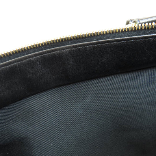 CHANEL Tote Bag lambskin black Chocolate Bar Gold Metal