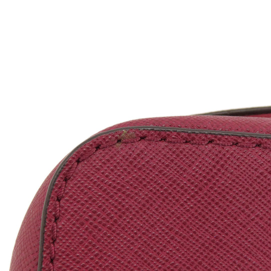 MICHAEL KORS Shoulder Bag leather Red logoMetal Women Used Authentic