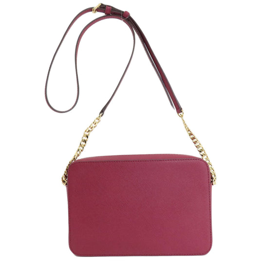 MICHAEL KORS Shoulder Bag leather Red logoMetal Women Used Authentic