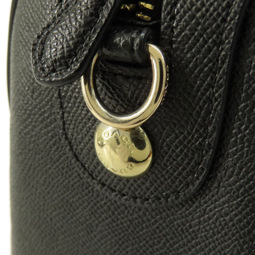 COACH Handbag F57521 leather black 2WAY Women Used Authentic