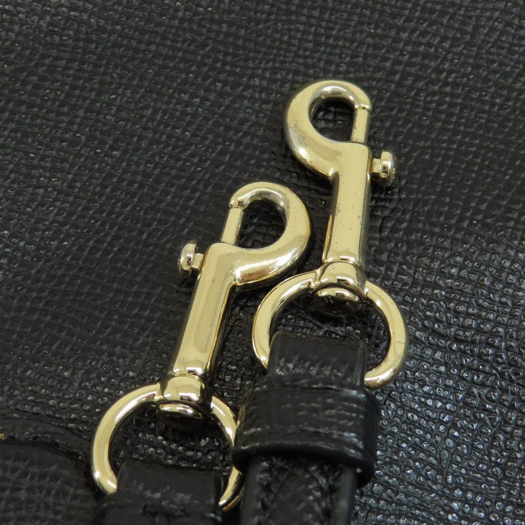 COACH Handbag F57521 leather black 2WAY Women Used Authentic