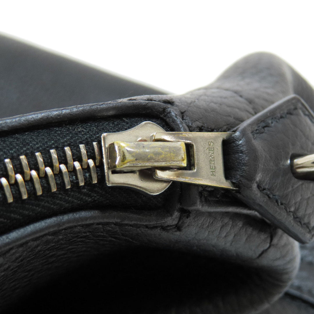 HERMES Handbag Taurillon Clemence black Bolide 37 Black SilverMetal Women Used Authentic
