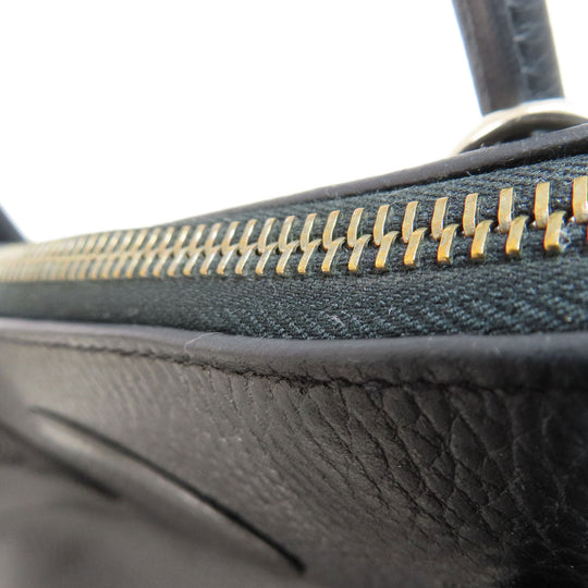 HERMES Handbag Taurillon Clemence black Bolide 37 Black SilverMetal Women Used Authentic