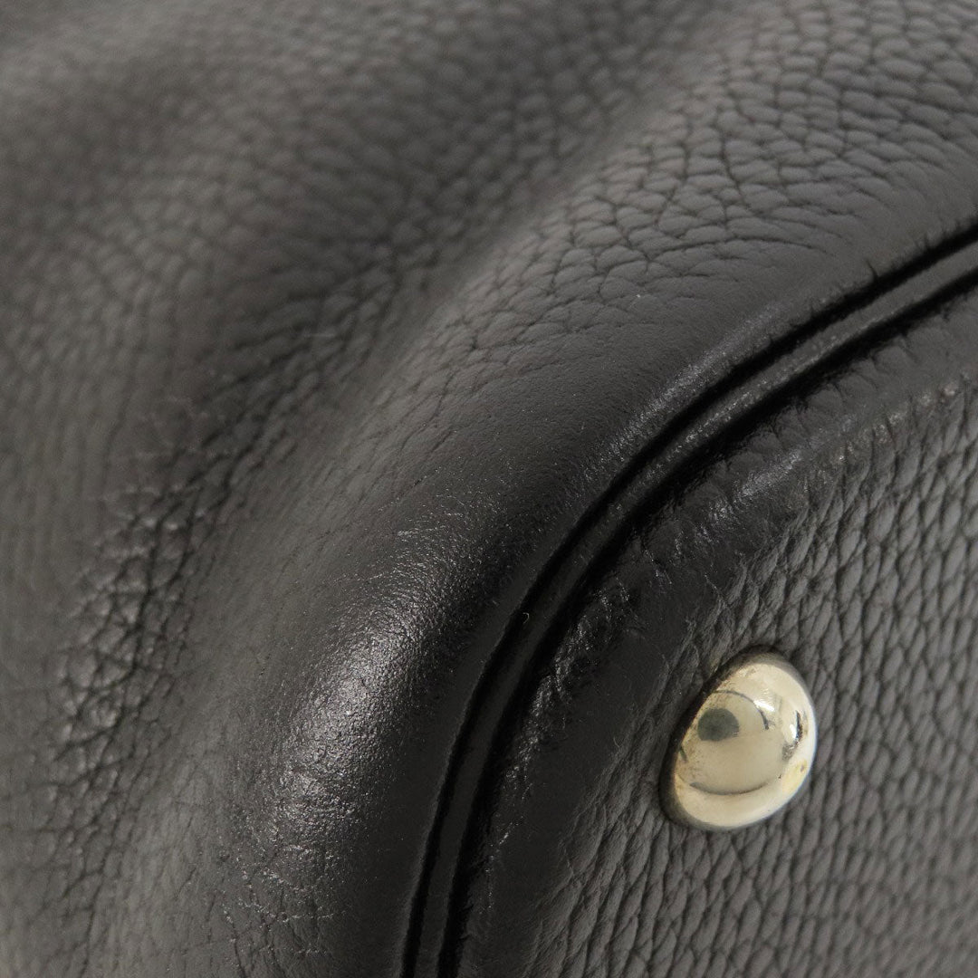HERMES Handbag Taurillon Clemence black Bolide 37 Black SilverMetal Women Used Authentic