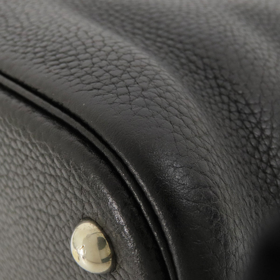 HERMES Handbag Taurillon Clemence black Bolide 37 Black SilverMetal Women Used Authentic