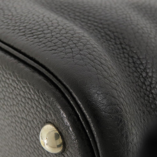 HERMES Handbag Taurillon Clemence black Bolide 37 Black SilverMetal Women Used Authentic