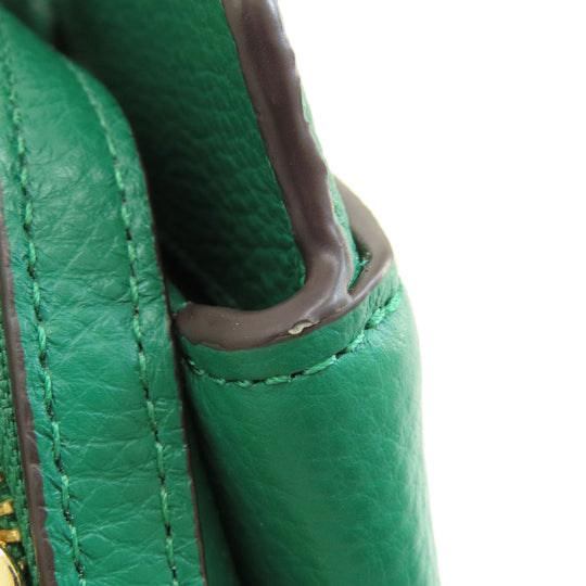 COACH Handbag C8364 leather green mini lily Women Used Authentic