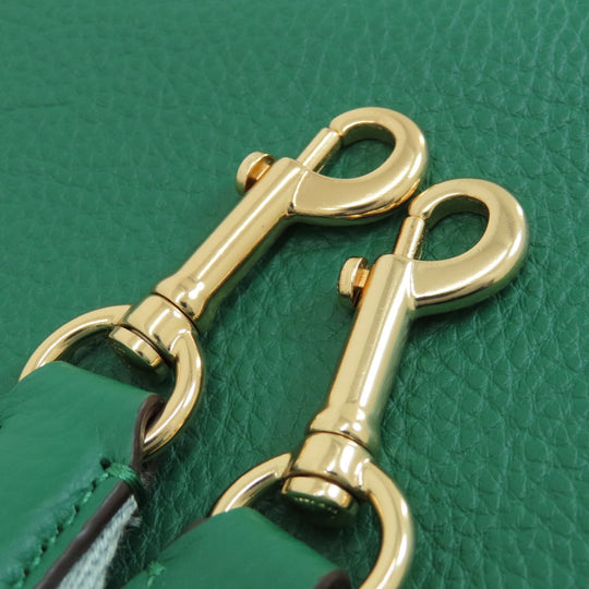 COACH Handbag C8364 leather green mini lily Women Used Authentic