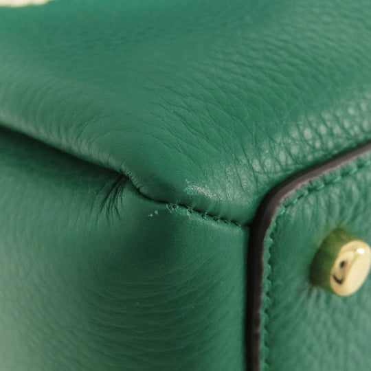 COACH Handbag C8364 leather green mini lily Women Used Authentic