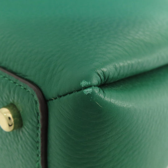 COACH Handbag C8364 leather green mini lily Women Used Authentic