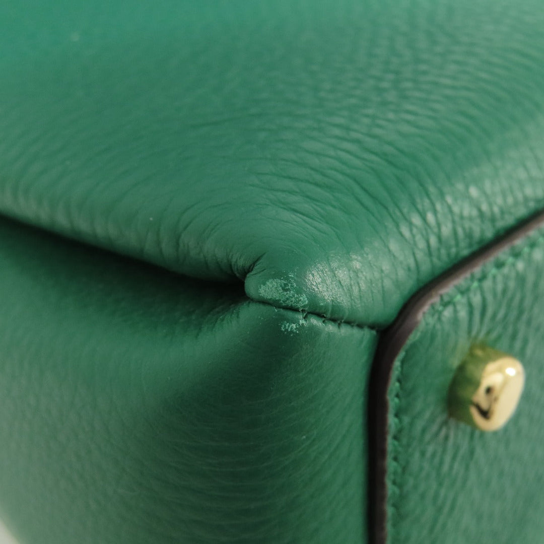 COACH Handbag C8364 leather green mini lily Women Used Authentic