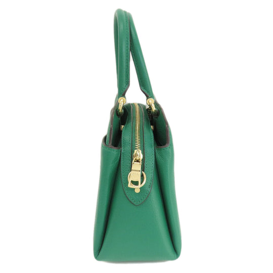 COACH Handbag C8364 leather green mini lily Women Used Authentic