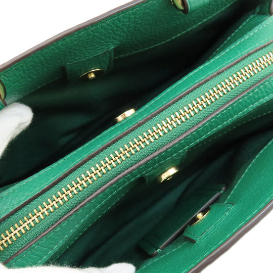 COACH Handbag C8364 leather green mini lily Women Used Authentic