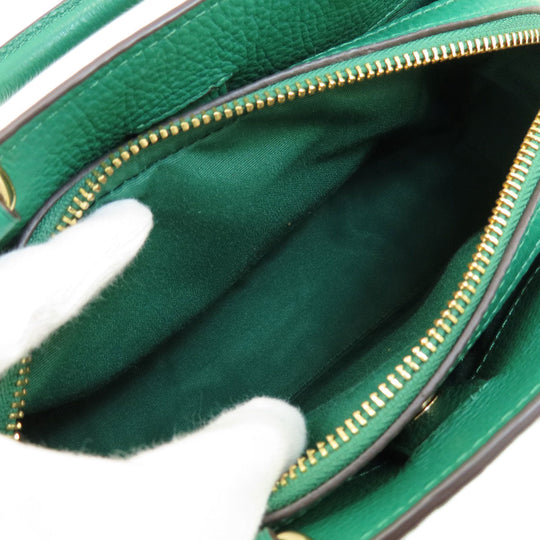 COACH Handbag C8364 leather green mini lily Women Used Authentic