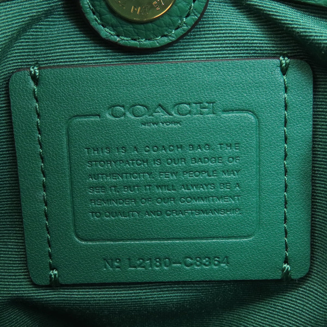 COACH Handbag C8364 leather green mini lily Women Used Authentic