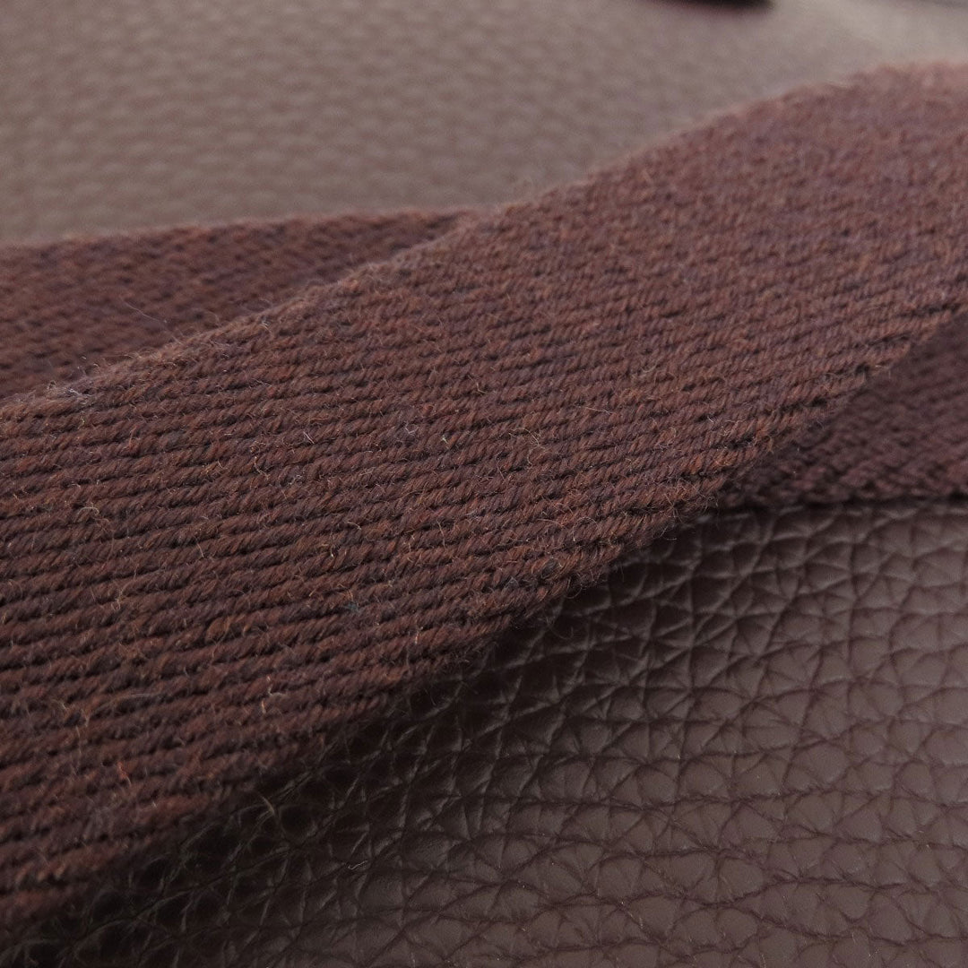 HERMES Shoulder Bag Taurillon Clemence Brown Evelyn TPM Brown Gold Metal Women Used Authentic