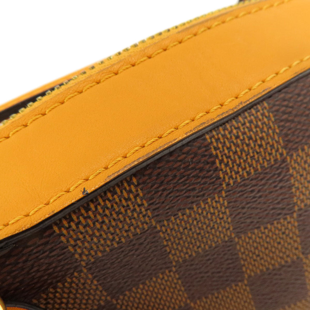 LOUIS VUITTON Shoulder Bag N40178 Damier canvas Brown Santa Monica Saffron Damier Ebene Women Used Authentic
