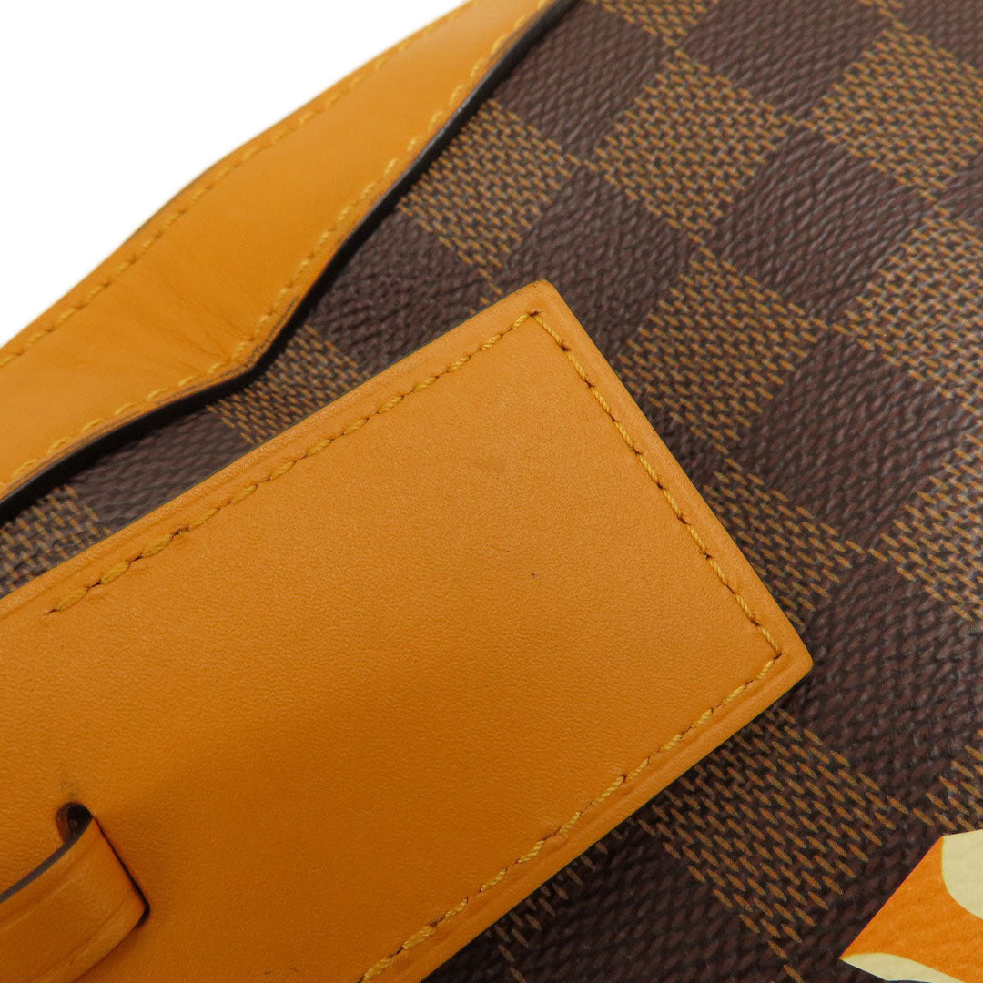 LOUIS VUITTON Shoulder Bag N40178 Damier canvas Brown Santa Monica Saffron Damier Ebene Women Used Authentic