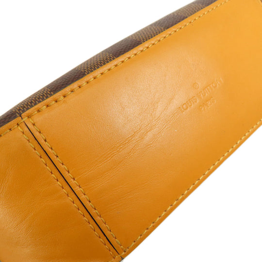 LOUIS VUITTON Shoulder Bag N40178 Damier canvas Brown Santa Monica Saffron Damier Ebene Women Used Authentic