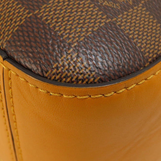 LOUIS VUITTON Shoulder Bag N40178 Damier canvas Brown Santa Monica Saffron Damier Ebene Women Used Authentic