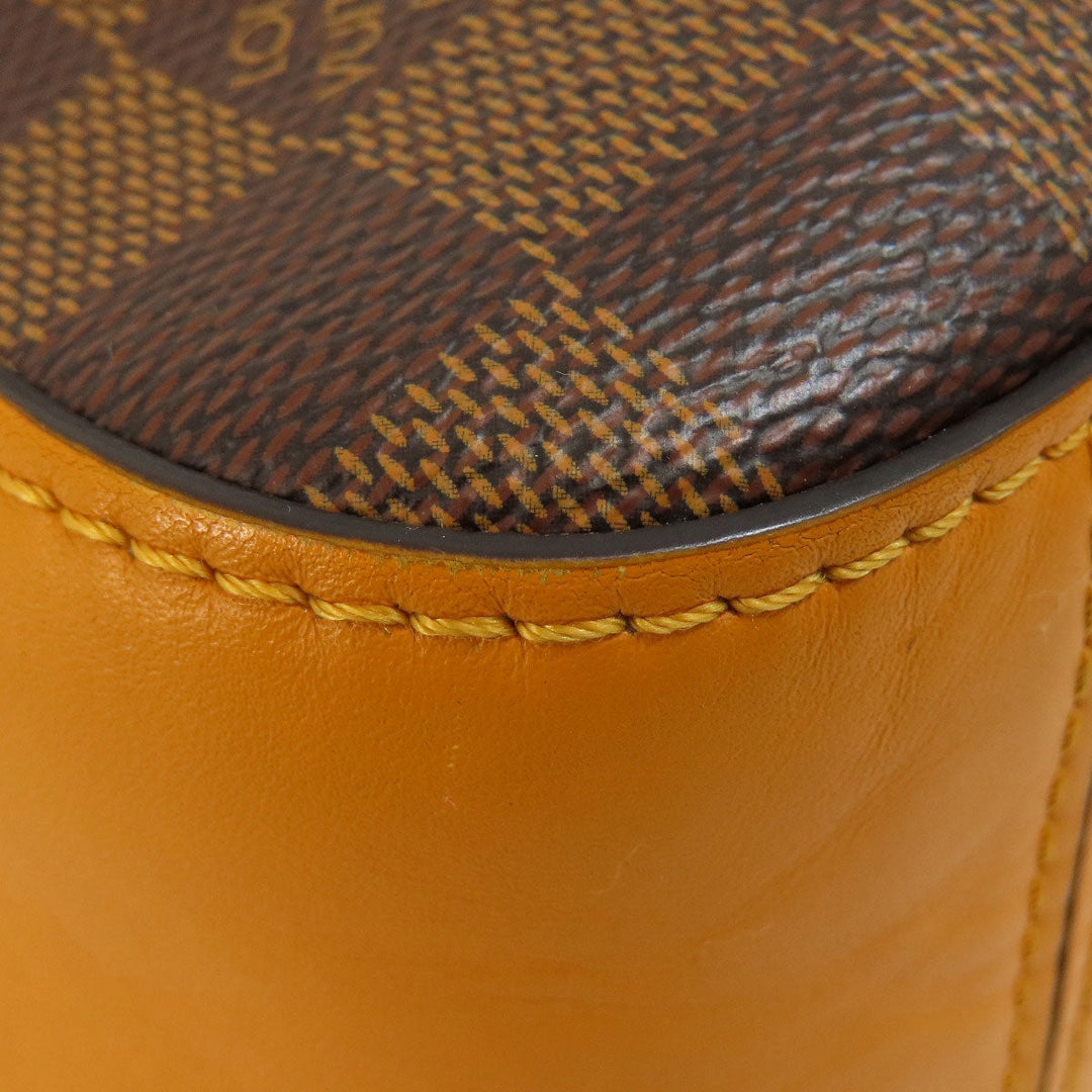 LOUIS VUITTON Shoulder Bag N40178 Damier canvas Brown Santa Monica Saffron Damier Ebene Women Used Authentic