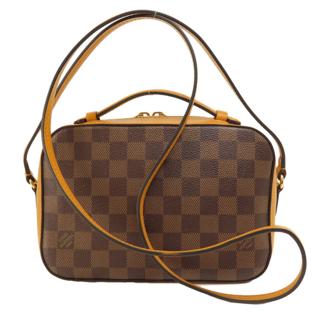 LOUIS VUITTON Shoulder Bag N40178 Damier canvas Brown Santa Monica Saffron Damier Ebene Women Used Authentic