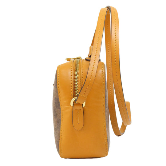 LOUIS VUITTON Shoulder Bag N40178 Damier canvas Brown Santa Monica Saffron Damier Ebene Women Used Authentic