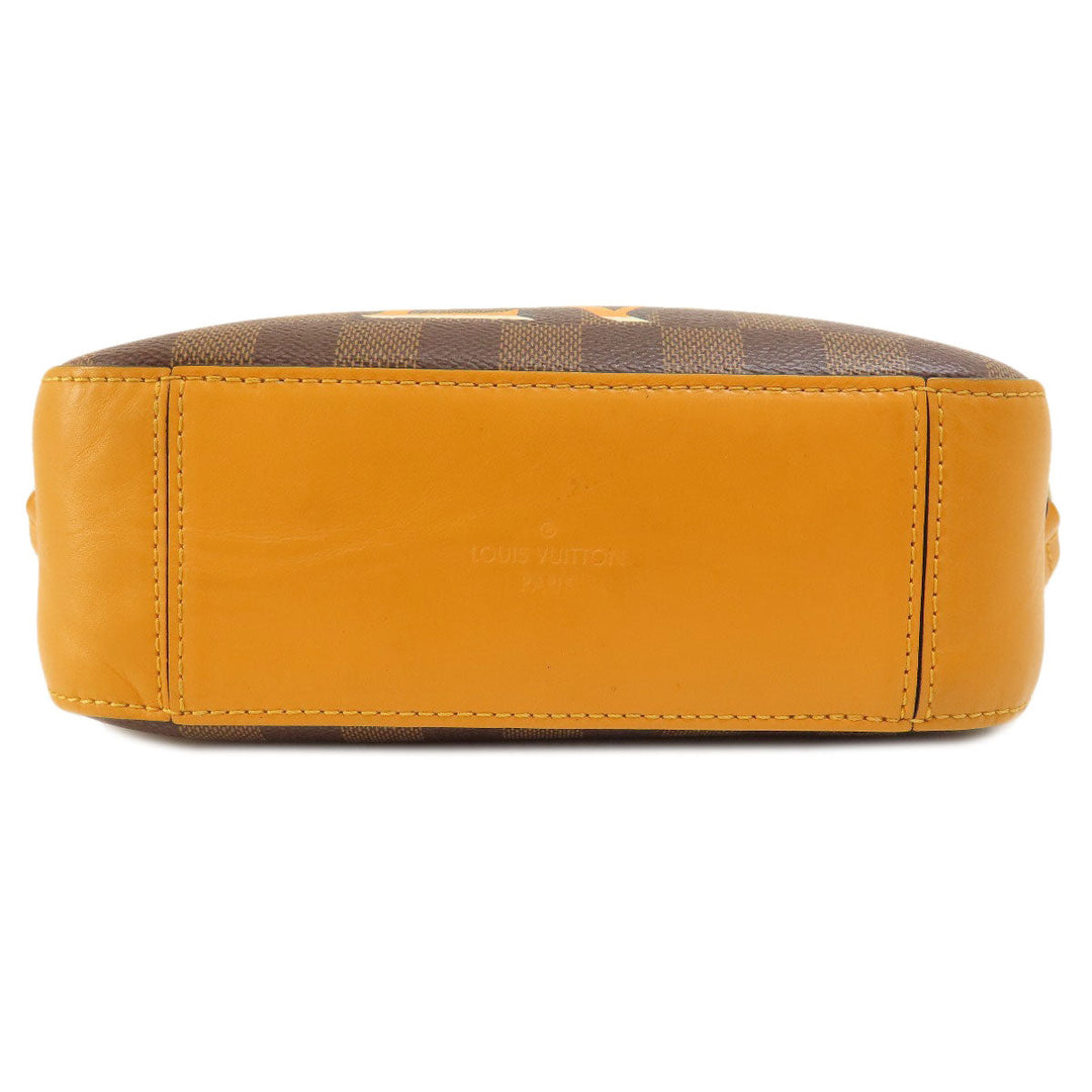 LOUIS VUITTON Shoulder Bag N40178 Damier canvas Brown Santa Monica Saffron Damier Ebene Women Used Authentic