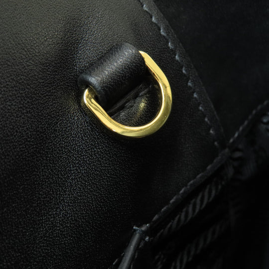 PRADA Handbag 1BA113 leather black 2WAY