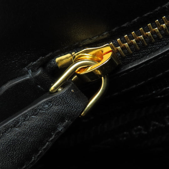 PRADA Handbag 1BA113 leather black 2WAY