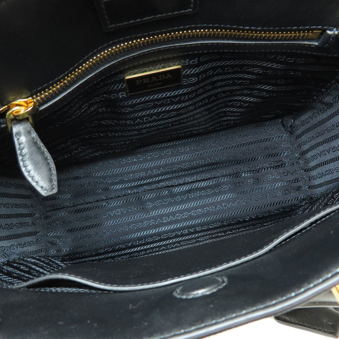 PRADA Handbag 1BA113 leather black 2WAY