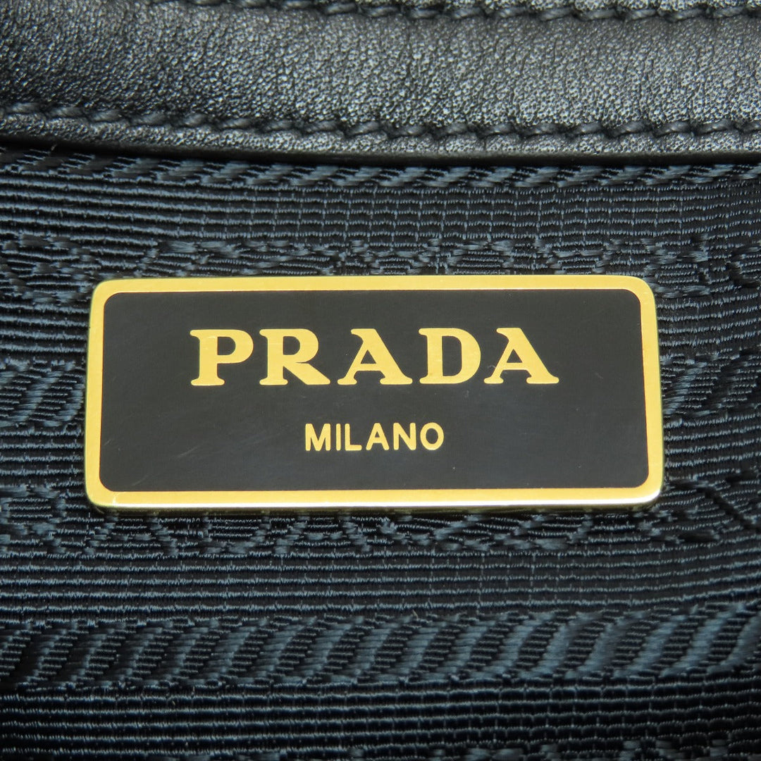 PRADA Handbag 1BA113 leather black 2WAY
