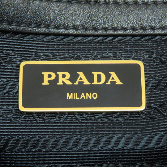 PRADA Handbag 1BA113 leather black 2WAY
