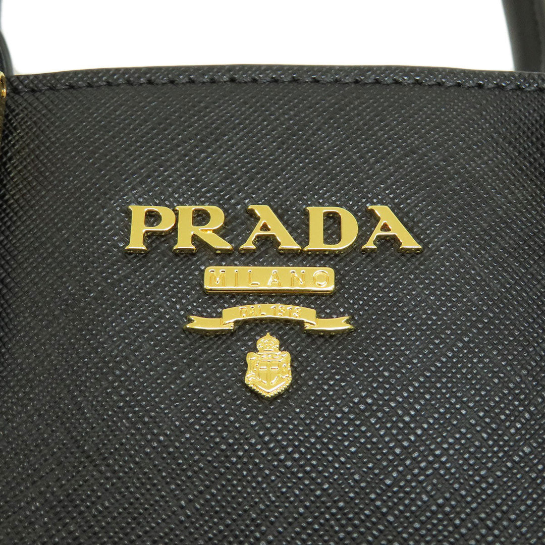 PRADA Handbag 1BA113 leather black 2WAY