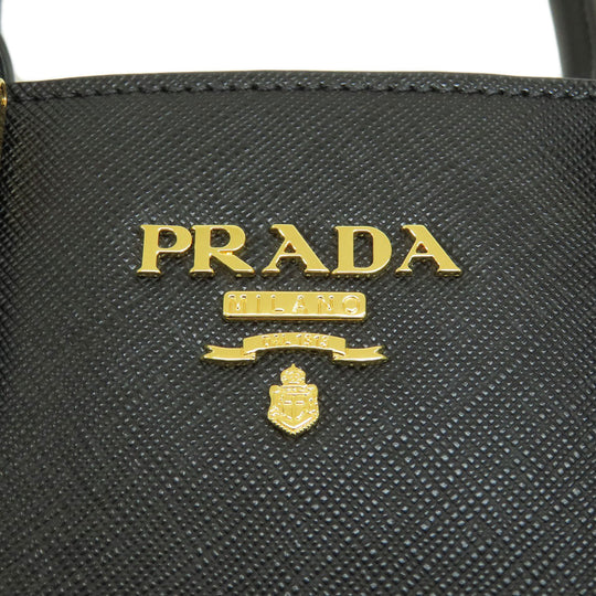 PRADA Handbag 1BA113 leather black 2WAY